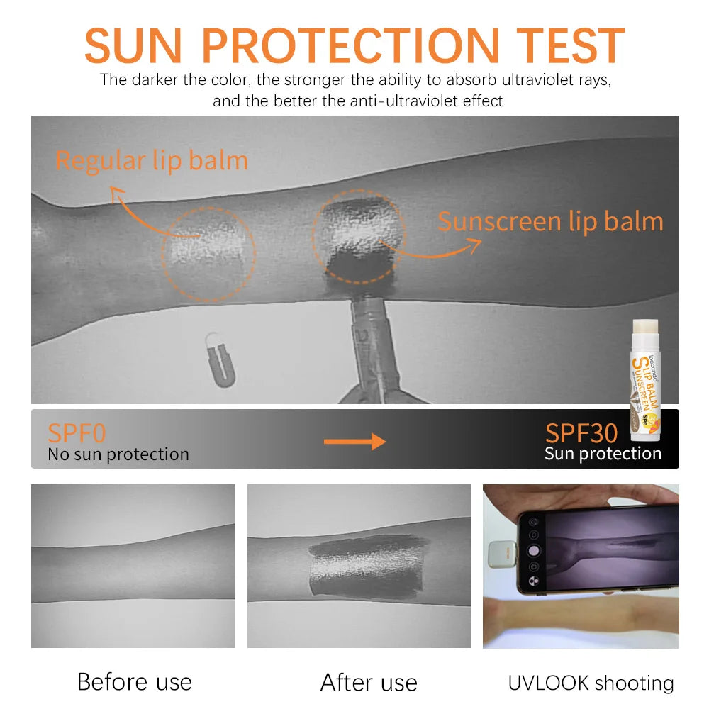 New Sunscreen Lip Balm SPF30 Hydrating Lip Sunblock For Protects