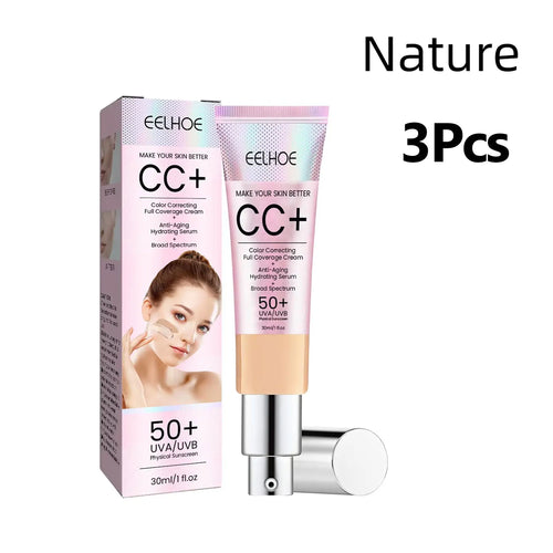 1/2/3pcs CC Cream Foundation Waterproof Brighten Moisturizing